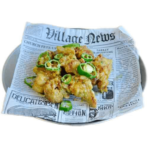 Vegetarian korean fried chicken jalapeno supreme