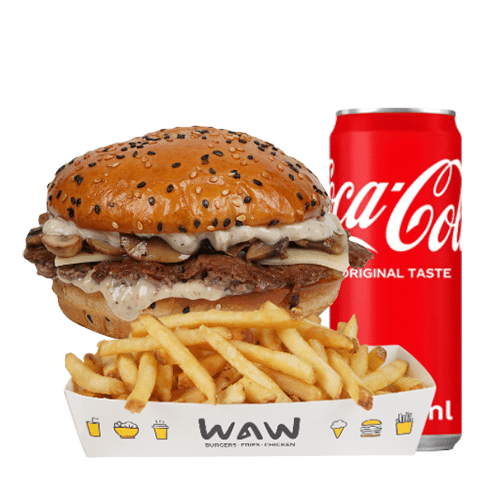 Mushroom burger menu