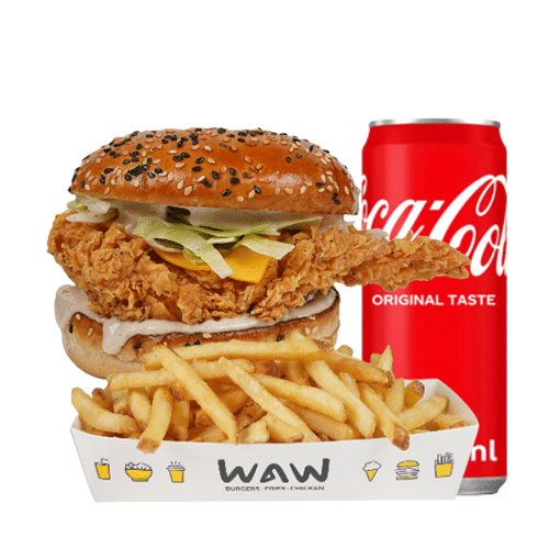 Mushroom chicken burger menu