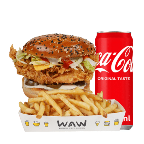 Spicy chicken burger menu