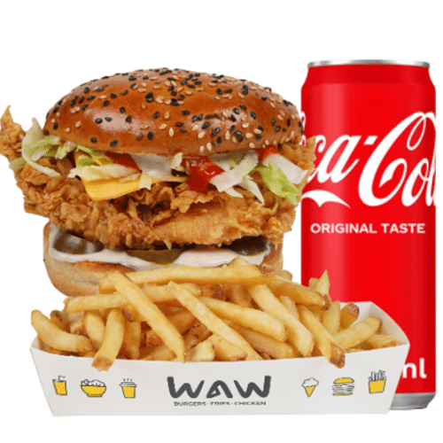 Spicy chicken burger menu