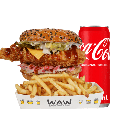 Waw chicken burger menu