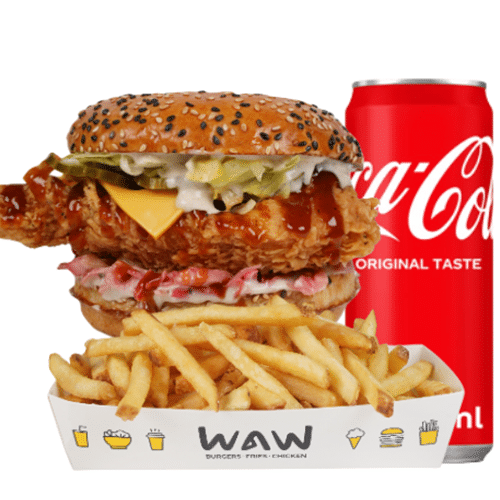 Waw chicken burger menu