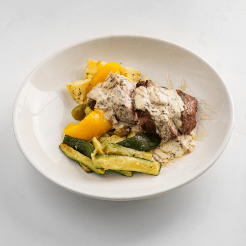 Filetto d'agnello con salsa al tartufo miele e funghi