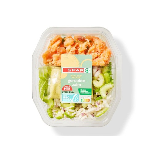 Spar maaltijdsalade zalm Bakje 450 Gram