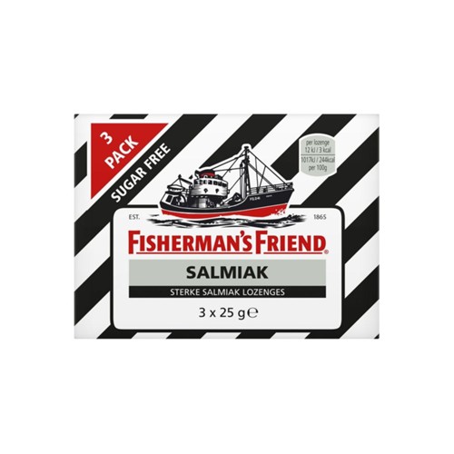 Fisherman's Friend Keelverzachter Salmiak Trio Suikervrij