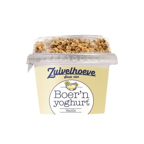 Zuivelhoeve boer'n yoghurt vanille muesli 170 gram