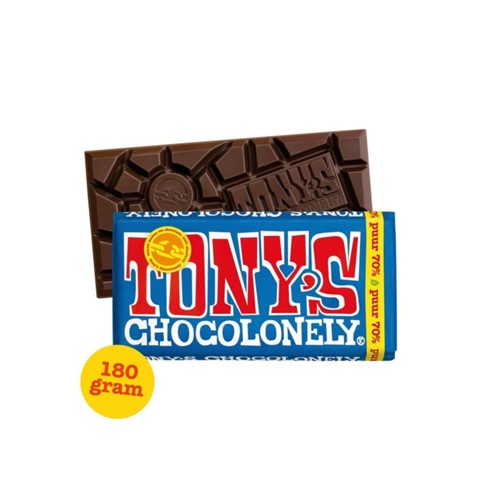 Tony's chocolonely chocolade puur 180 gram