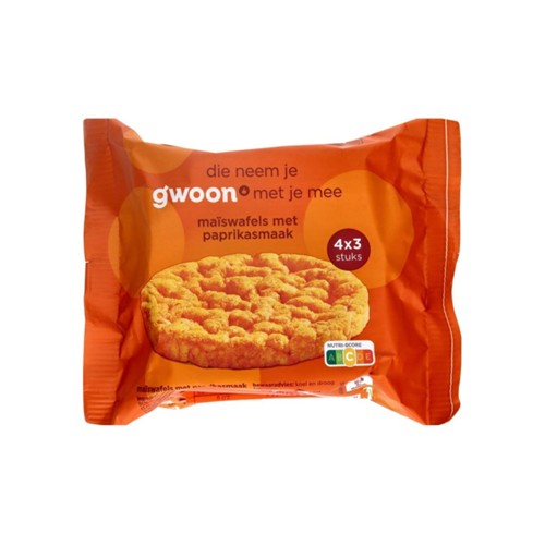 g'woon maiswafel paprika portie
