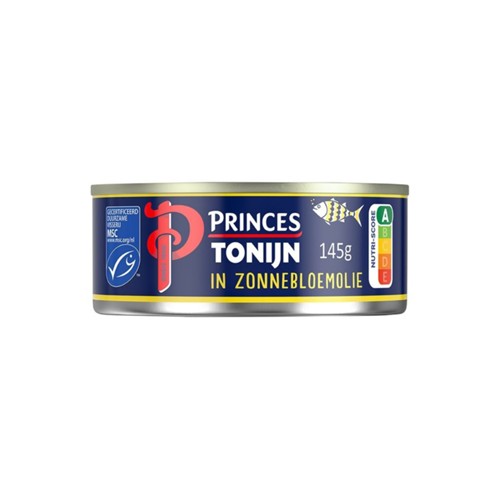 Princes tonijnstukken in zonnebloemolie blik 145 gram