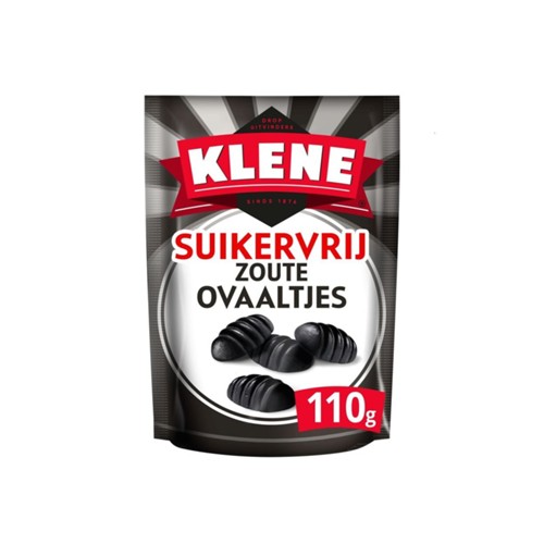 Klene drop zoute ovaaltjes suikervrij 110 gram