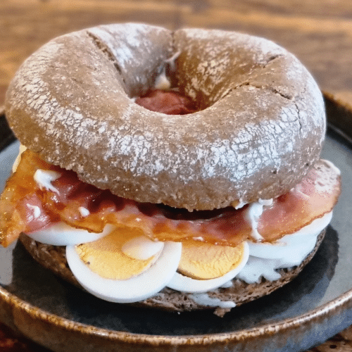 Bagel ei en bacon