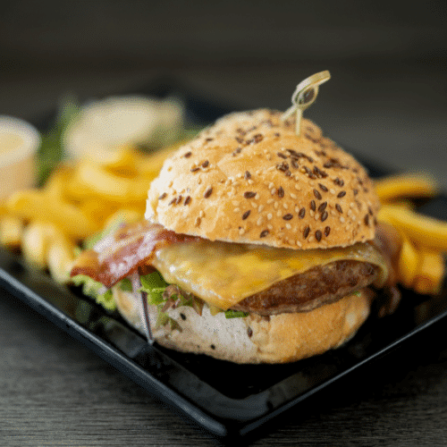 Premium burger menu