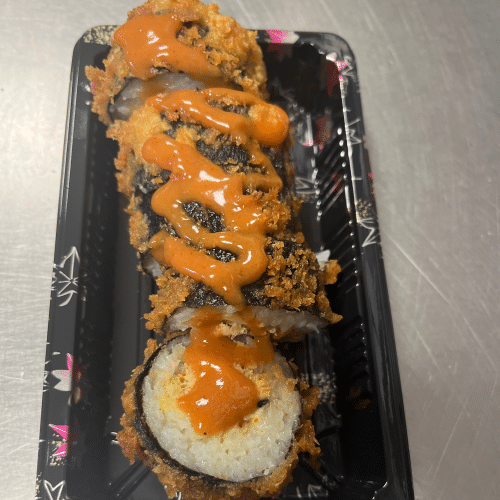 Spicy crispy salmon roll
