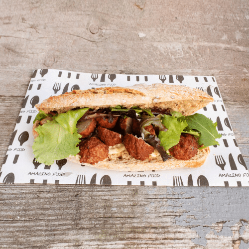 Broodje mini gehaktballetjes met mosterdmayonaise