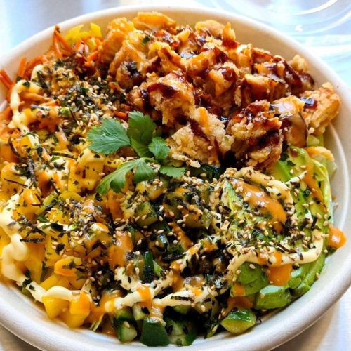Poke bowl Thaise kip