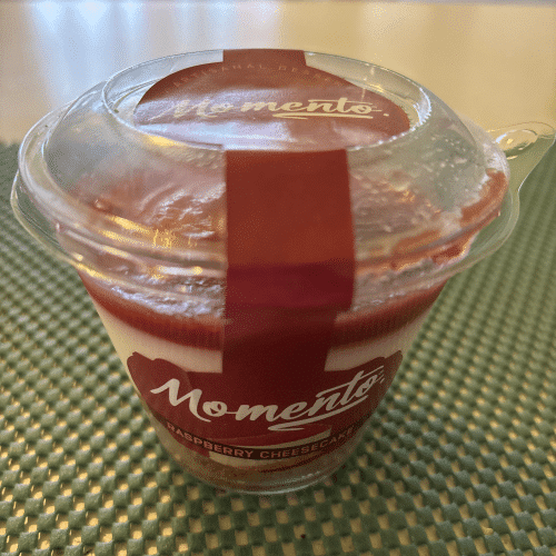 Frambozen cheesecake toetje