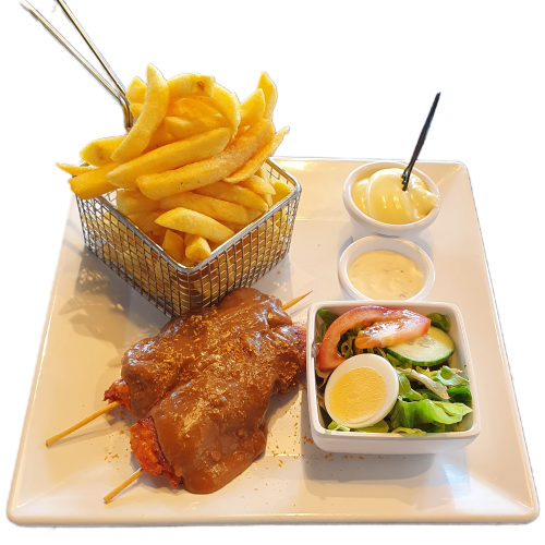 Varkenshaassaté menu