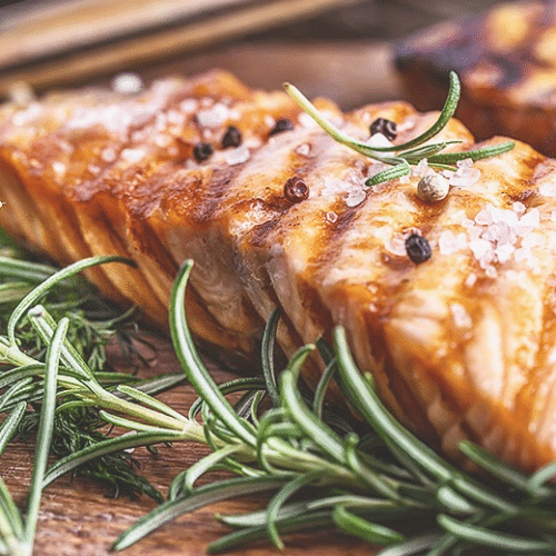 Gegrilde zalmfilet schotel