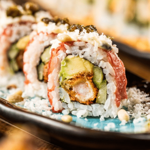 Carpaccio classico & gamba roll