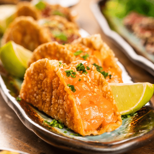 New truffled salmon tacos