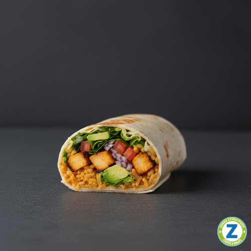 Chicken avocado burrito