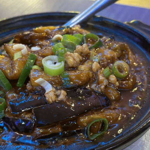 Aubergine schotel