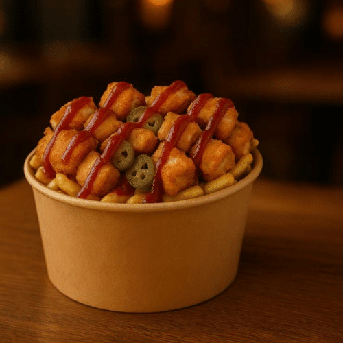 Loaded fries hot chicken