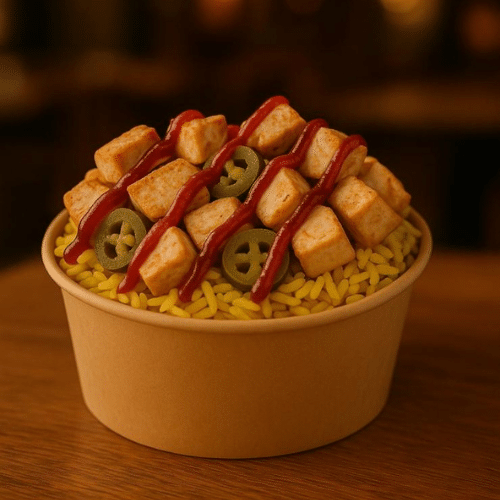 Loaded rice hot chicken