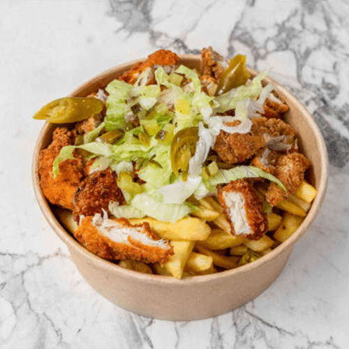 Loaded fries chicken tenders