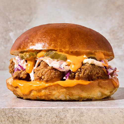 Chicken 'n slaw bun