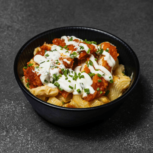 Buffalo chicken mac and cheese