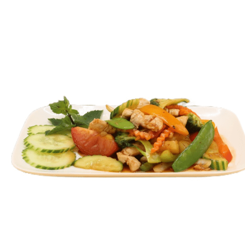 Khat phat mamuang kiwaphan met garnalen