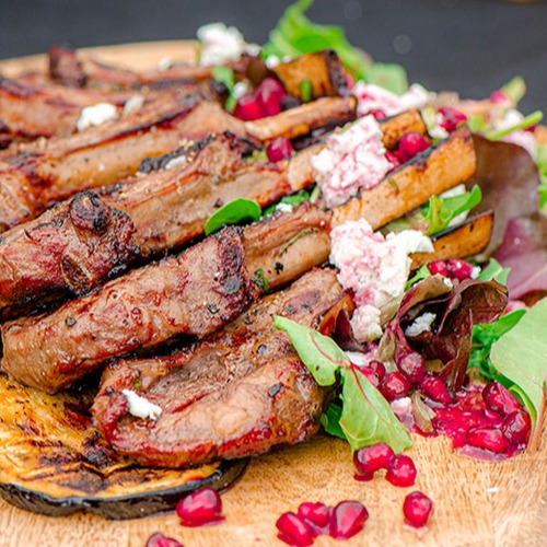 Lamskoteletten van de grill