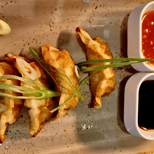 Gegrilde gyoza kip