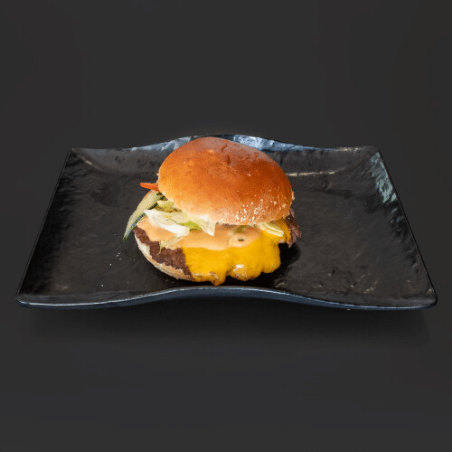 Smash burger met cheddar kaas