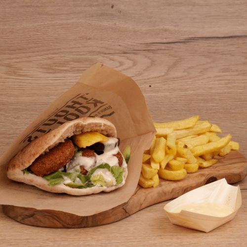 Pita falafel met mango
