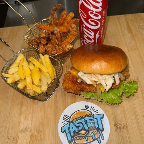 Blue cheese crunchy kipburger menu