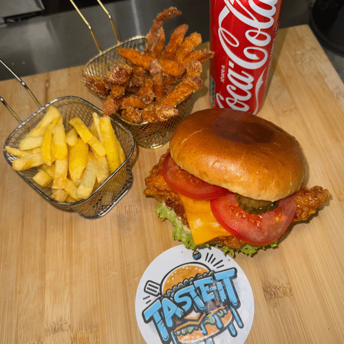 Classic crunchy kipburger menu