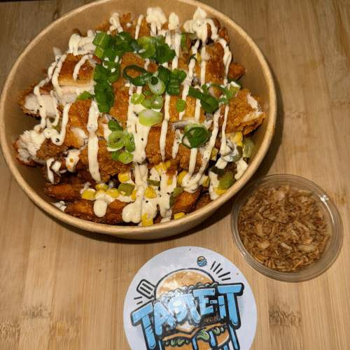 Loaded fries crunchy chicken