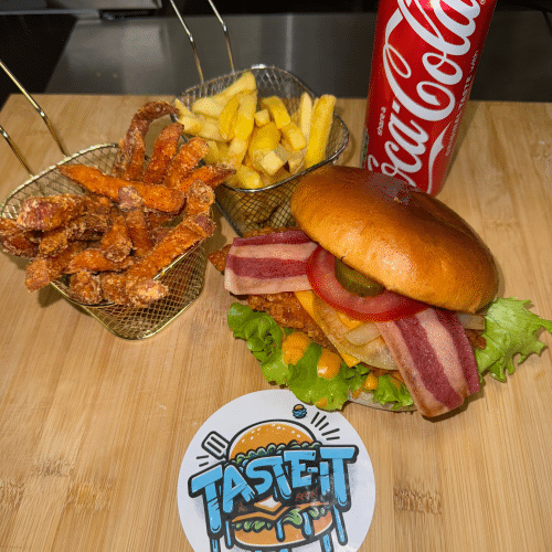 Robuust crunchy kipburger menu