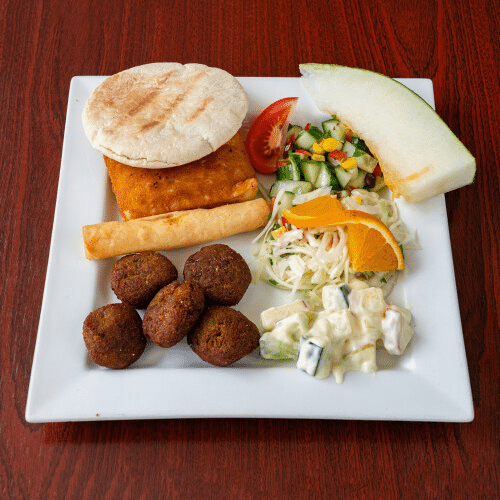 Vegetarische schotel falafel