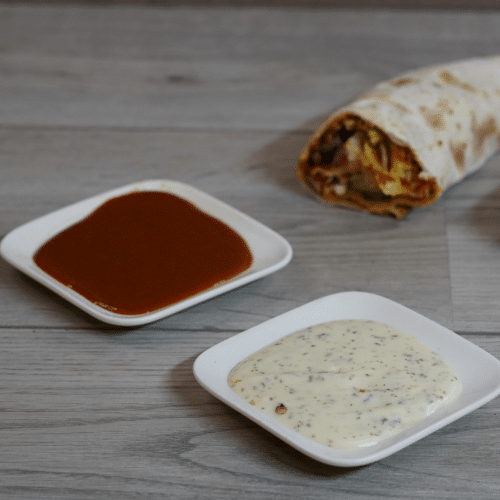 Turkse pizza met kipdöner