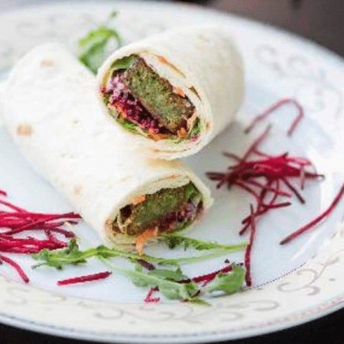 Falafel wrap menu