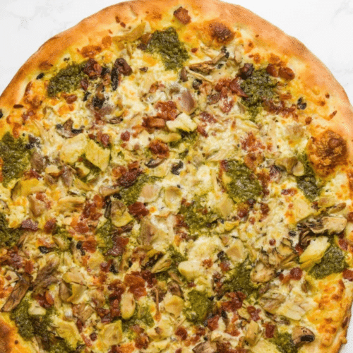 Pizza pollo pesto