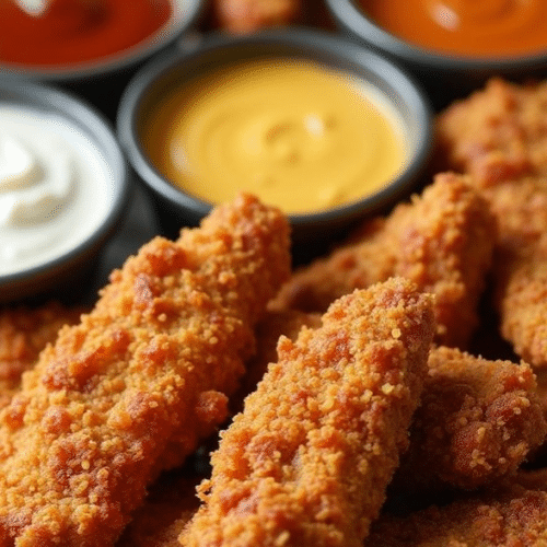 Chicken strips met saus