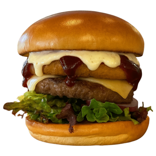 Cheesy onion burger