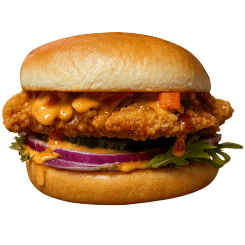 Spicy chicken burger