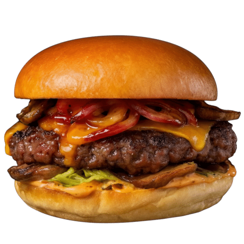 Spicy samurai burger