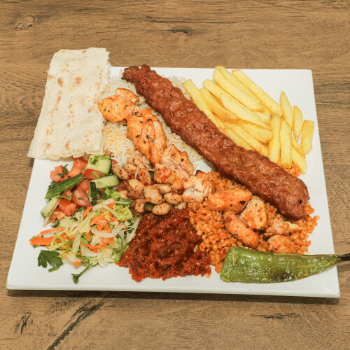 Dubbele spies schotel